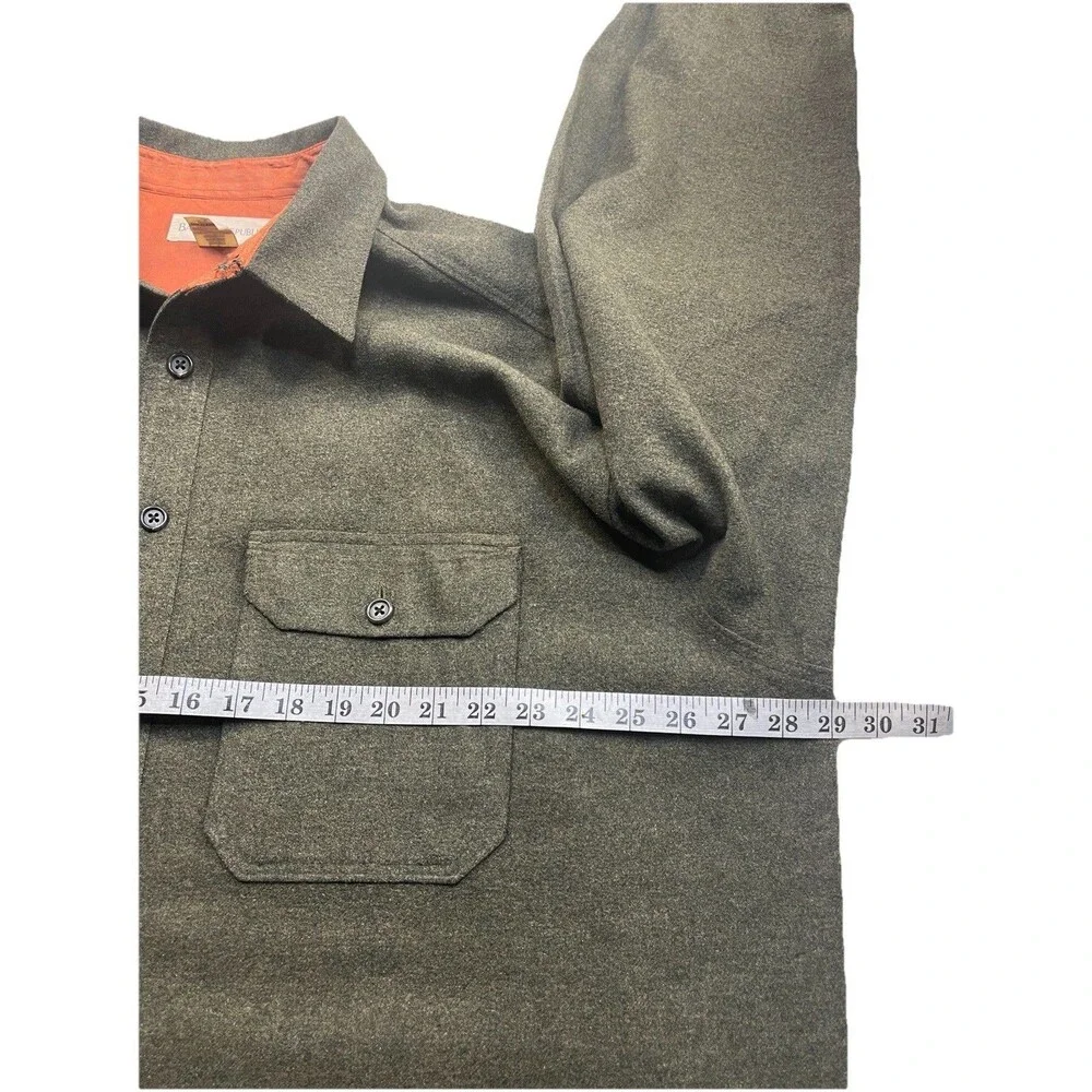 VTG Banana Republic Wool Blend CPO Shirt Jacket XL Olive Green Portugal Lined